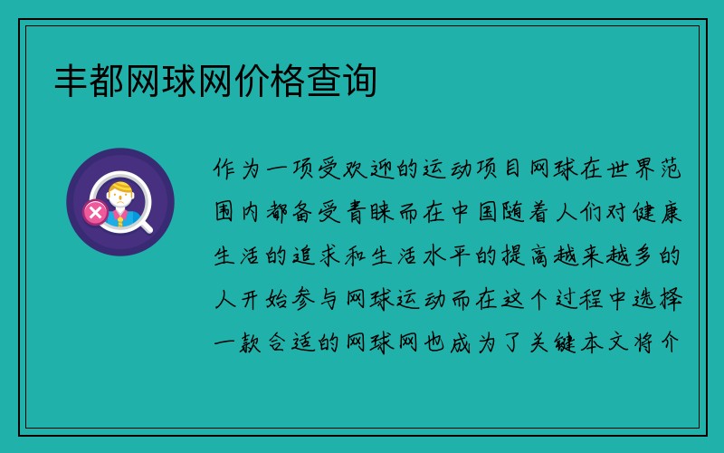 丰都网球网价格查询